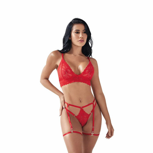 Conjunto Lenceria Eloisa Lerot Rojo SM