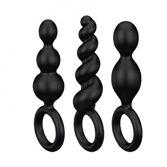 Set de Plugs Anales Satisfyer Negro