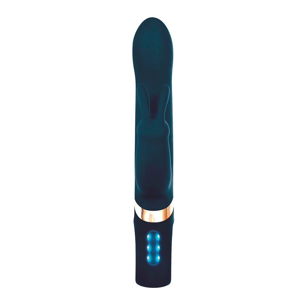 Vibrador Rabbit Eva Giratorio Azul Oscuro