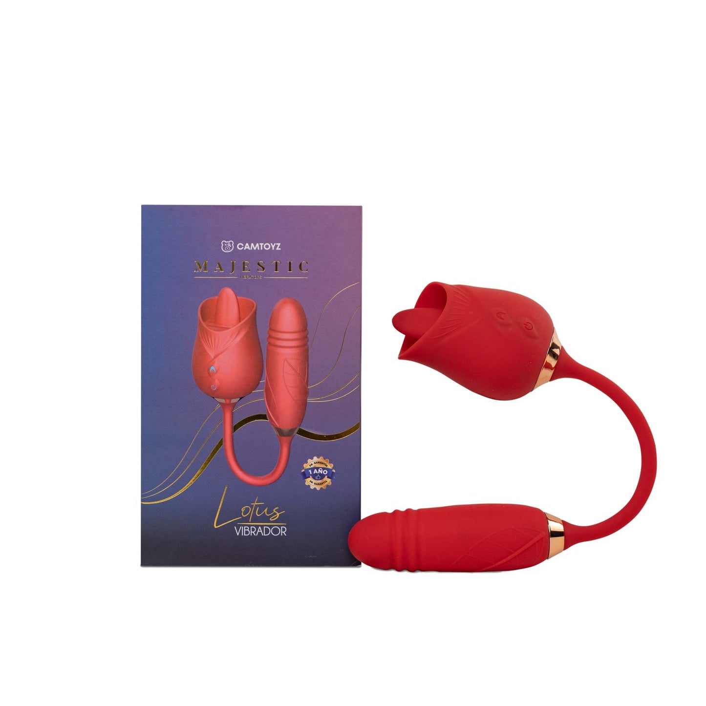 Vibrador con Bala Majestic Lotus Camtoyz Rojo