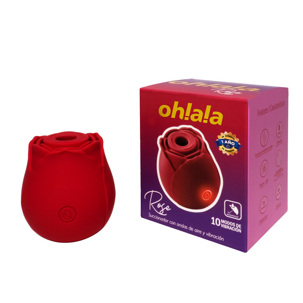 Vibrador y Succionador Ohlala Rose CamToyz Rojo