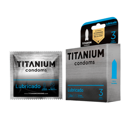 Condones Titanium Lubricado x 3 Unidades