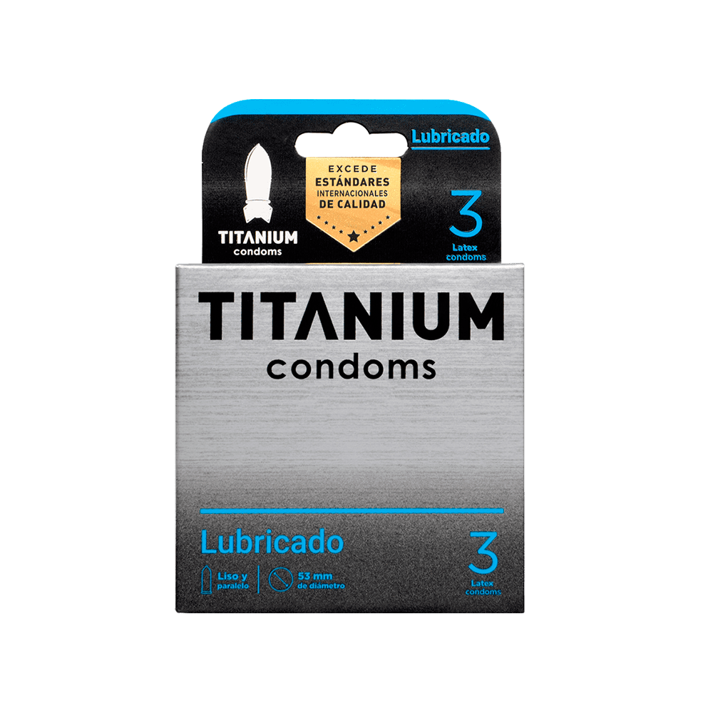 Condones Titanium Lubricado x 3 Unidades