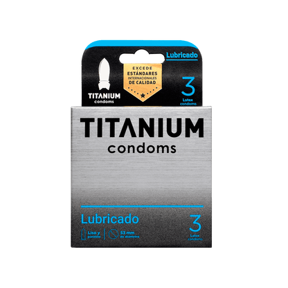 Condones Titanium Lubricado x 3 Unidades