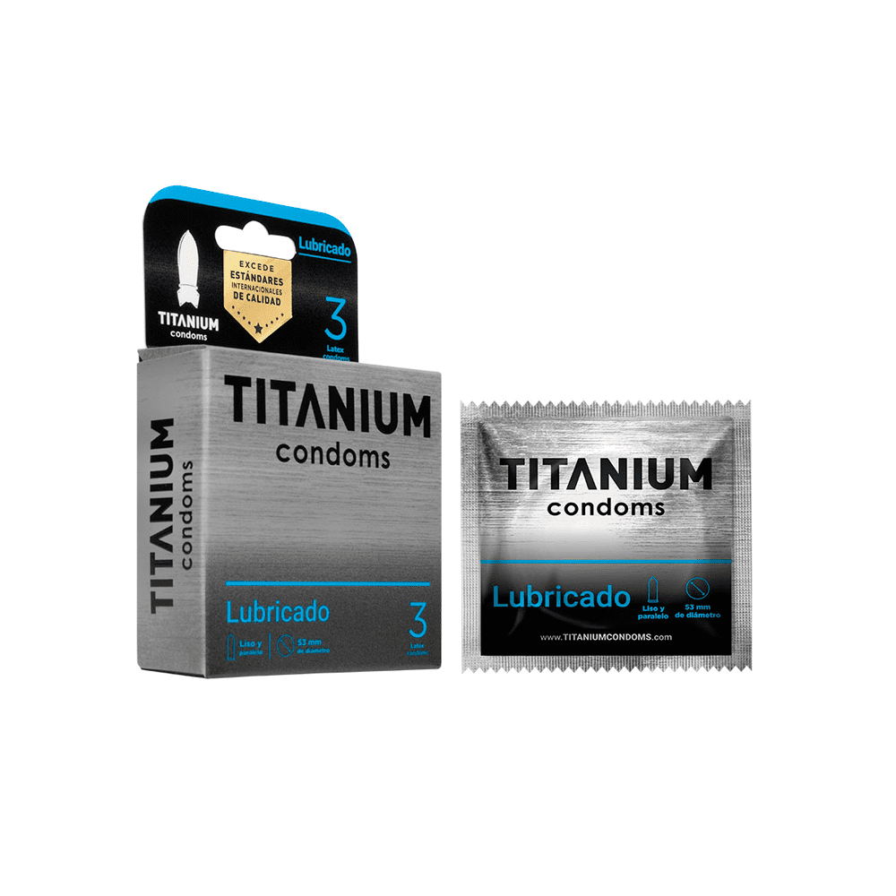 Condones Titanium Lubricado x 3 Unidades