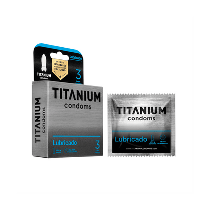 Condones Titanium Lubricado x 3 Unidades