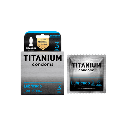 Condones Titanium Lubricado x 3 Unidades