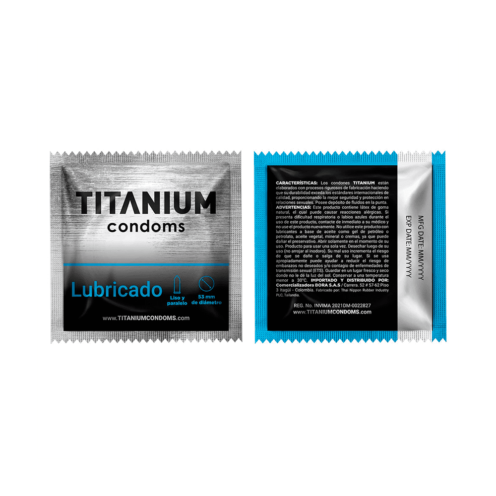 Condones Titanium Lubricado x 3 Unidades