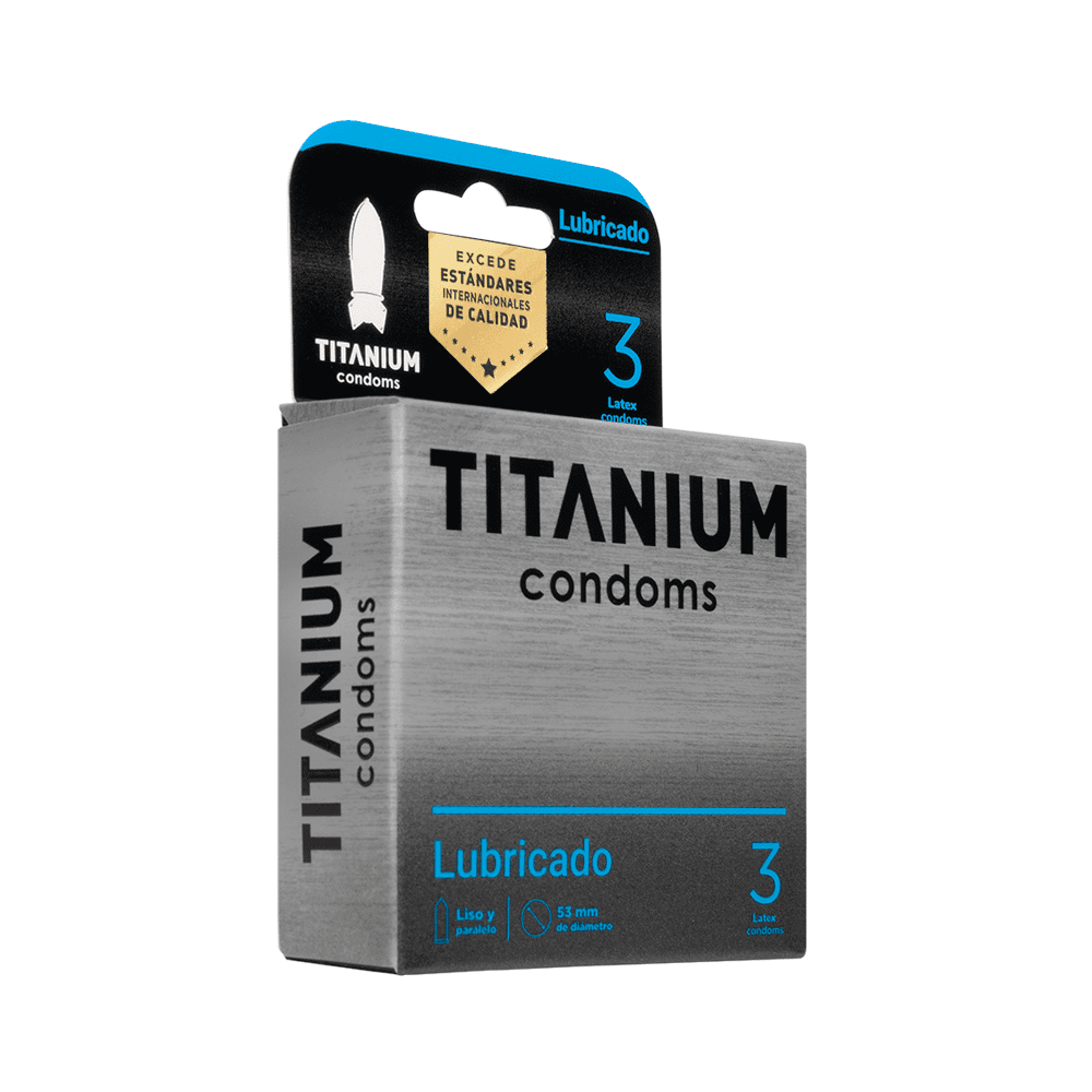 Condones Titanium Lubricado x 3 Unidades