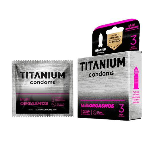 Condones Titanium Multiorgasmos x 3 Unidades