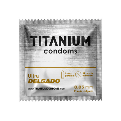 Condones Titanium Ultra Delgado x 3 Unidades